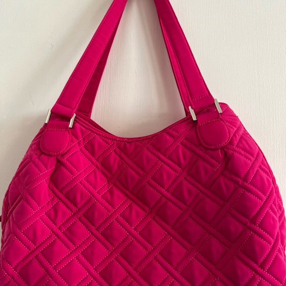 NEW without tags Emily Vera Bradley satchel.  Fuchsia pink.  Barbie pink - Picture 2 of 7